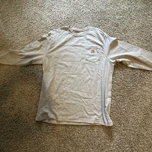 Carhartt Men's Light Gray Long Sleeve Tee